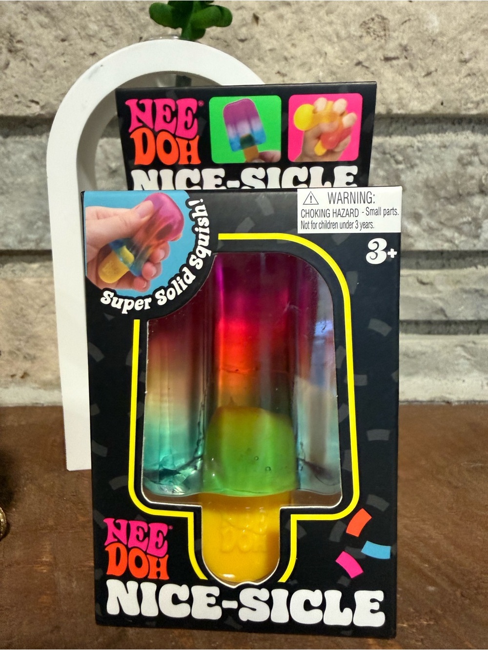 NeeDoh Nice-Sicle Rainbow Squish Toy – Multicolor Sensory Pop